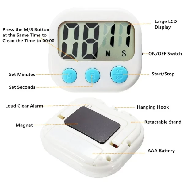 Digitale Küchentimer magnetisch 6