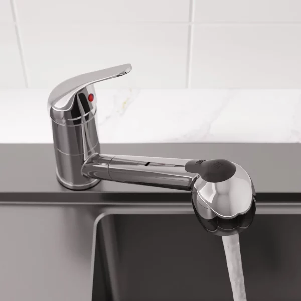 Wohnmobil Caravan Wasserhahn herausziehbar Spray Push 12mm 5